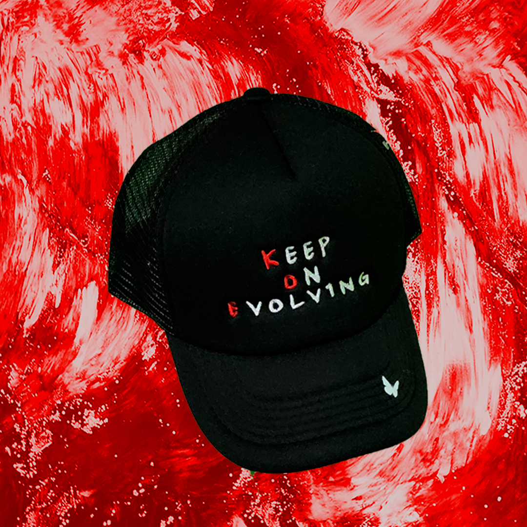 TRUCKER HAT "K.O.E." KOE WHITE