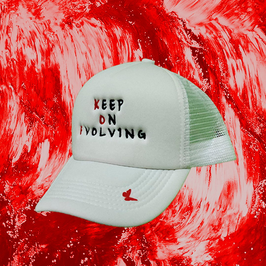 TRUCKER HAT "K.O.E." KOE WHITE